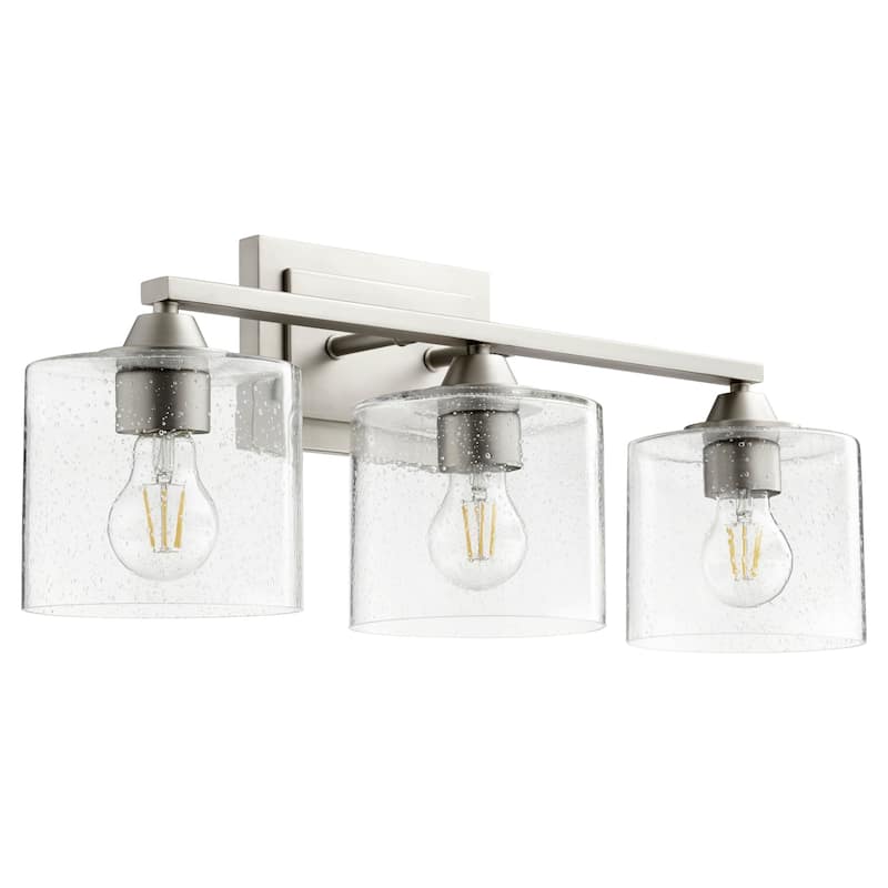 Quorum International Dakota 3 Light 24" Wide Bathroom Vanity Light - Satin Nickel