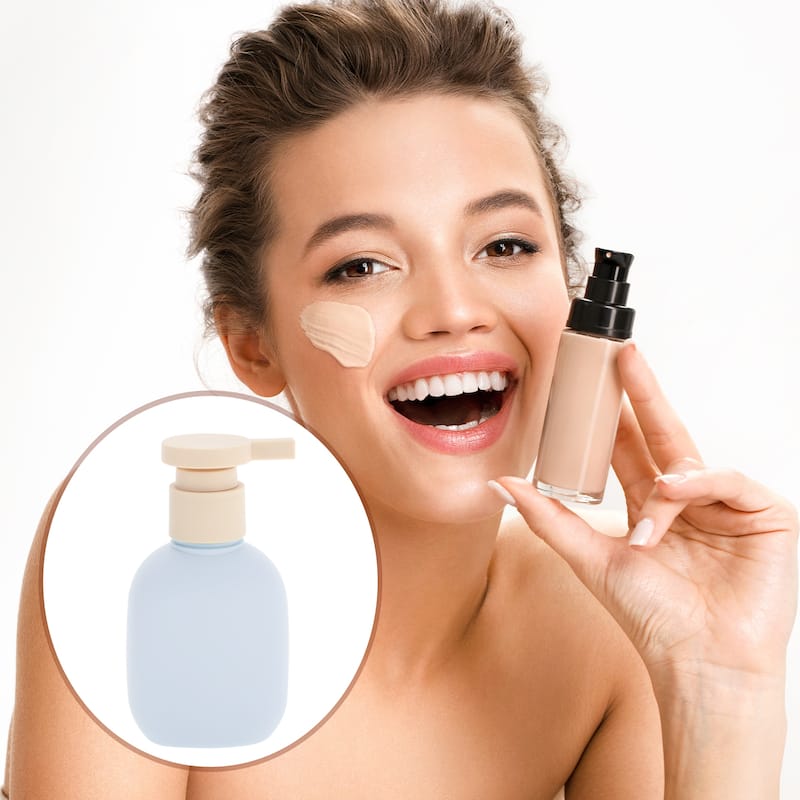 Pressure Pump Flat Soap Dispenser for Bathroom 1 Pc - Blue - 3.38oz