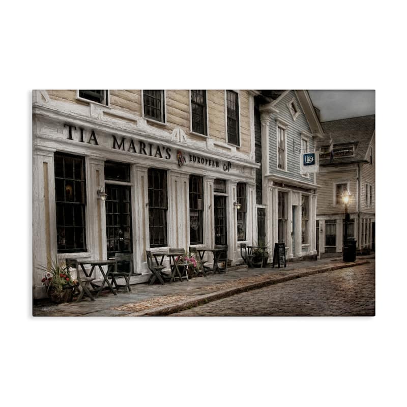 Stupell European Cafe Architecture Canvas Wall Art Design By Robin-Lee Viera - 24 x 16