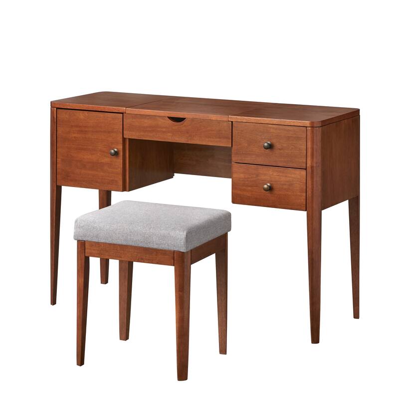 Lifestorey Parc Vanity Desk and Stool Set