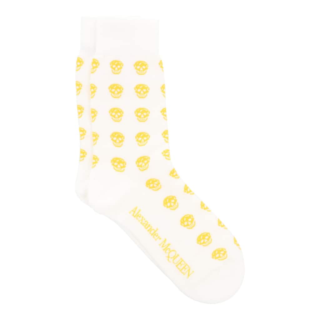 Alexander McQueen Skull Logo Print Socks