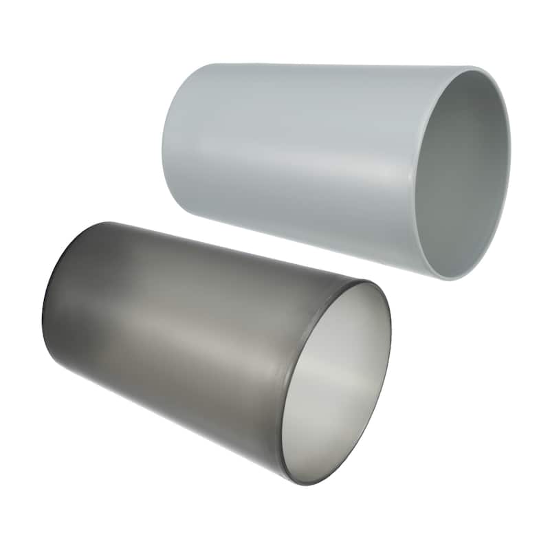 2pcs Bathroom Toothbrush Tumblers Cup PP Toothbrush Cup Gray Black 4.52"x3.03" - Gray Black