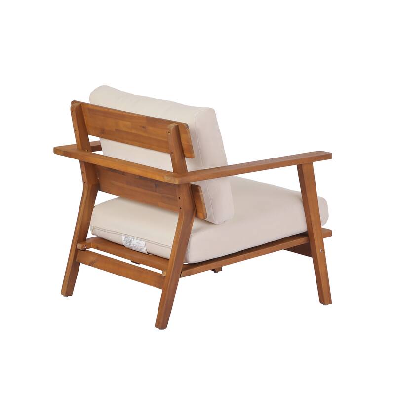 Christopher Knight Home - Mid-Century Modern Acacia Wood Outdoor Club Chair