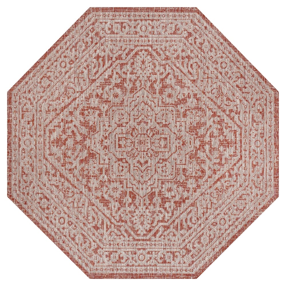 JONATHAN Y Rozetta Medallion Textured Weave Indoor/Outdoor Area Rug