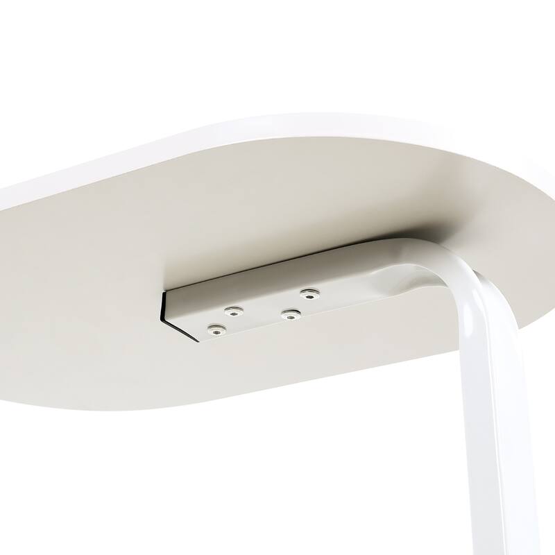 Cshaped Side Table Accent Table, Wood Desktop End Table 19.69” x 11.