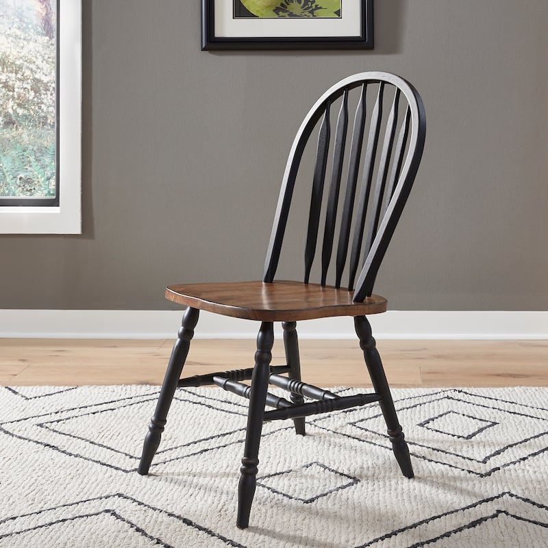 Carolina Crossing Antique Honey Black 3 Piece Pedestal Table Set - Honey
