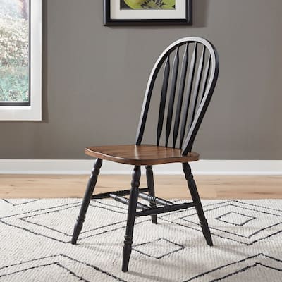 Carolina Crossing Antique Honey Black 3 Piece Pedestal Table Set