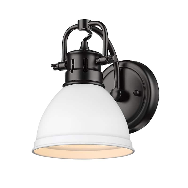 Duncan 1-light Bath Vanity - Matte Black with Matte White