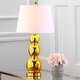 preview thumbnail 1 of 6, SAFAVIEH Lighting 28-inch Jayne Three Sphere Glass Gold Table Lamp (Set of 2) - 14"x14"x26.5"