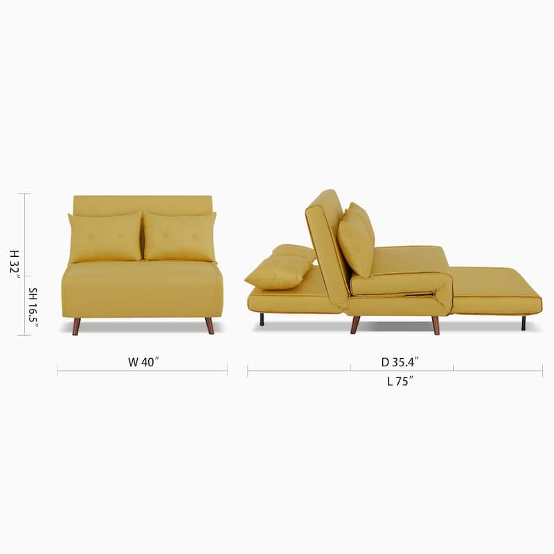 Haru 40" Convertible Lounge/ Sleeper Chair