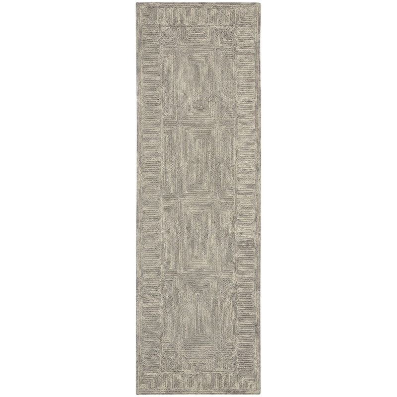 Power Loomed Geometric Abstract Modern Soft Area Rug - 90' X '27' X '0.5