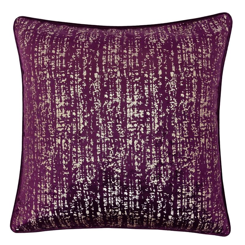 Purviance Contemporary Fabric Textured Feather Accent Pillows by Silver Orchid (Set of 2)