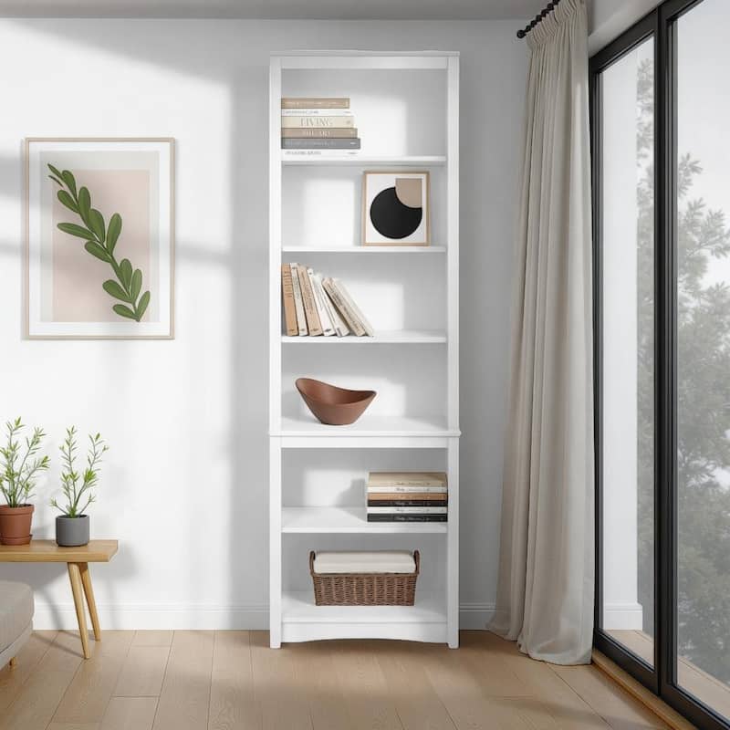 Prepac Tall 6-Shelf Bookcase - 26.25" W x 80" H x 14.5" D