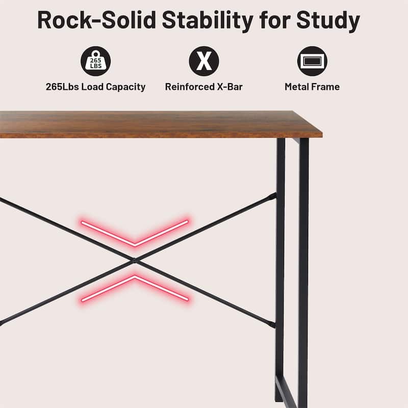 Computer Office Desk 31 Inch Kids Student Study Writing Work, Modern Simple Home Bedroom PC Table