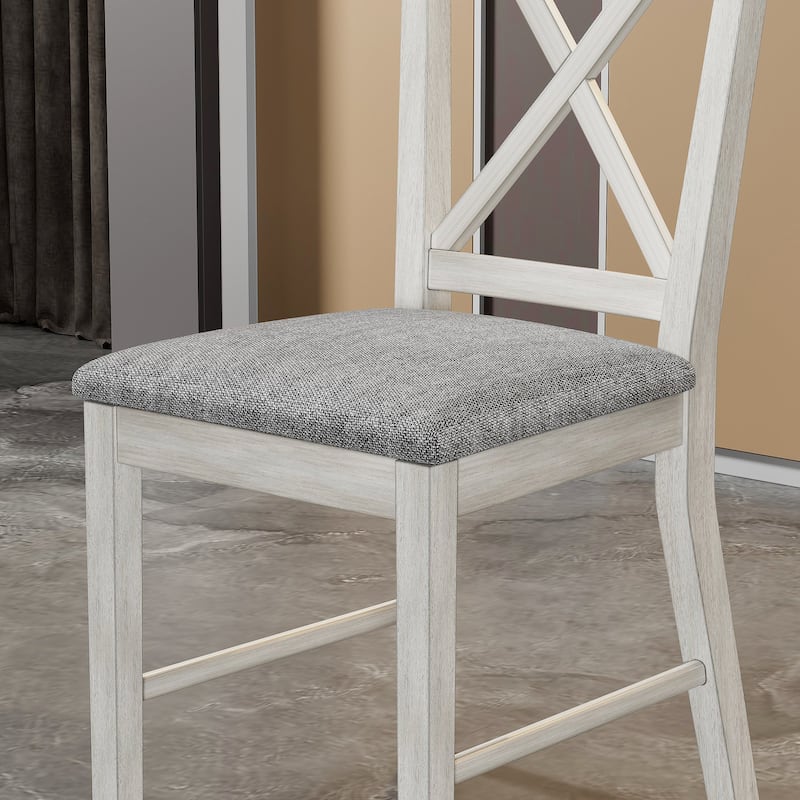Javlergo Farmhouse Dining Chairs Set of 2/4/6, Kitchen Chairs with Square Back, 100% Solid Wood Legs Side Chairs
