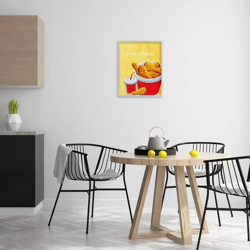 Stupell Chicken Bucket Takeout Framed Giclee Art Design By Kim Allen