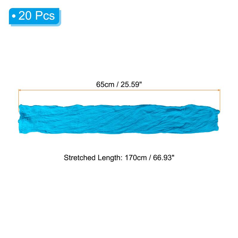 20Pcs Stocking Flower Fabric 65cm/26" for DIY Mesh Flowers Making - Sky Blue