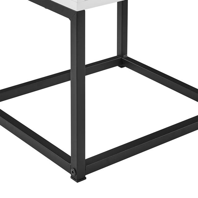 BIKAHOME Simple End Table with Drawer and Shelf for Any Room,Nightstand,Metal Leg Design