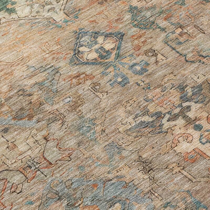Machine Washable Indoor/ Outdoor Traditional Serenity Chantille Rug