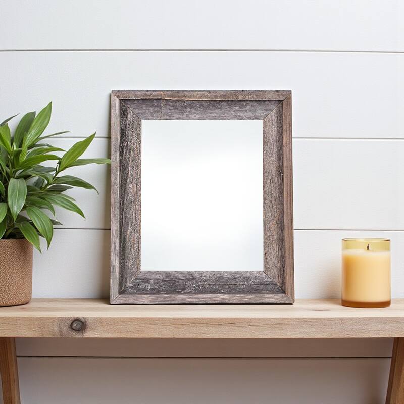 HomeRoots 8" x 10" Gray Solid Wood Tabletop Picture Frame