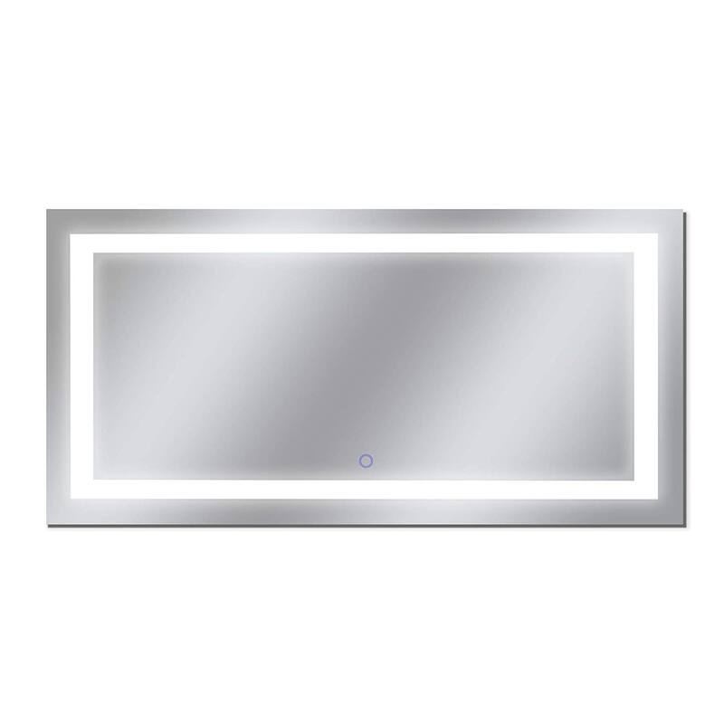 Dyconn Faucet Edison Wall-mounted LED Backlit Tri-Color Mirror - Clear
