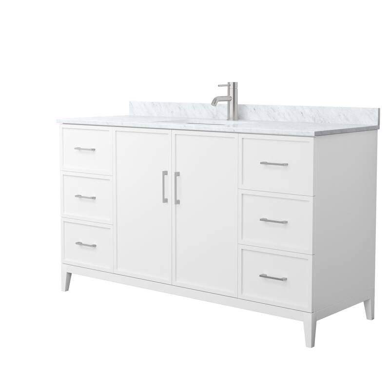 Wyndham Collection WCH717160S-CM-UNSMXX Elan 60" Free Standing Single - White / Brushed Nickel Hardware