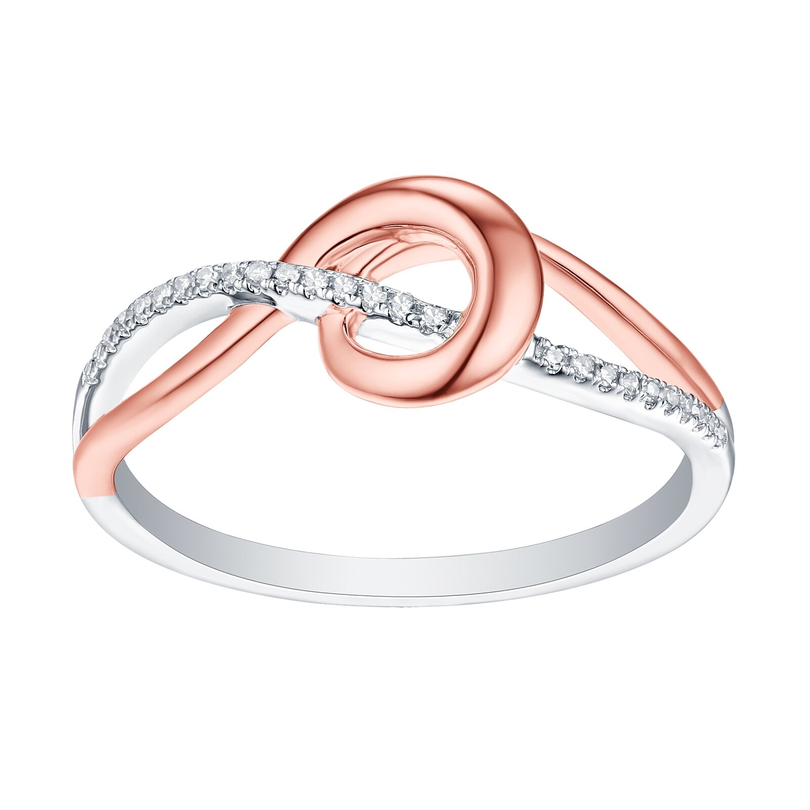 Prism Jewel 0.06CT G-H//I1 Natural Diamond Light WeightV Shape Ring
