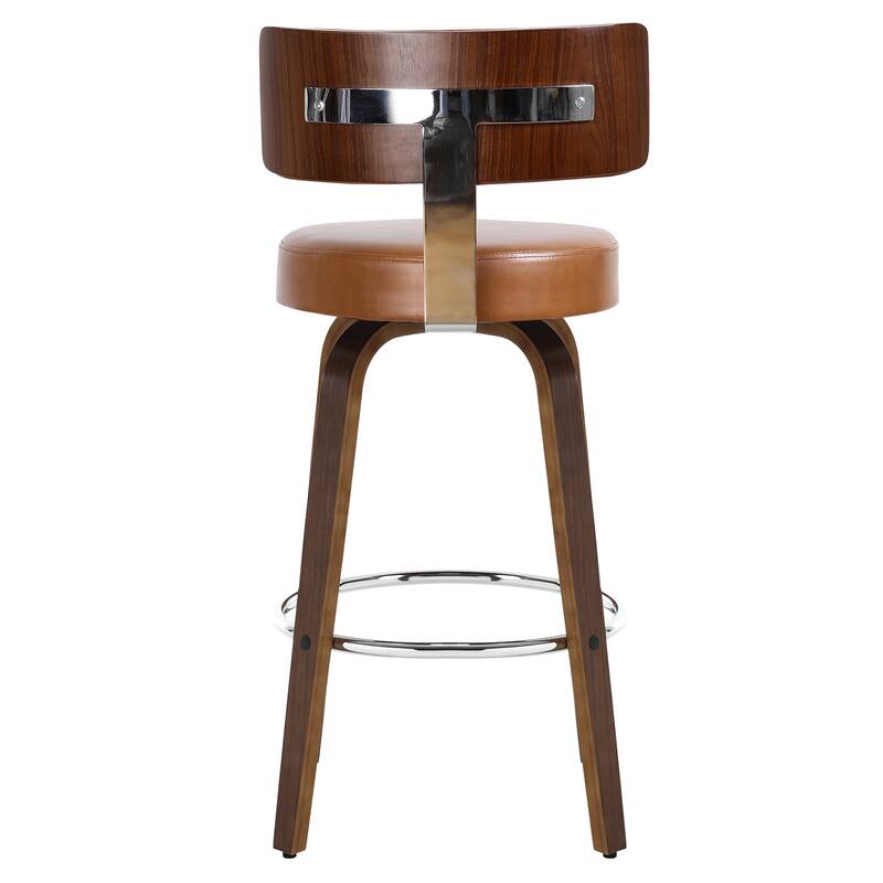 Faux Leather Upholstered Swivel Counter/ Bar Stools Set of 1/2/4