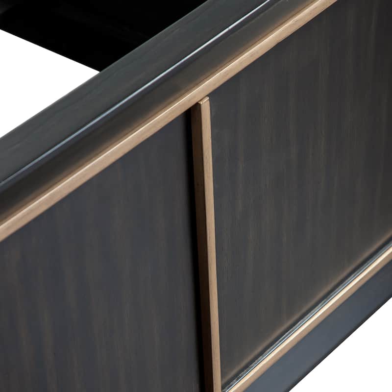 Furniture of America Nyx Modern Espresso Solid Wood Panel Bed
