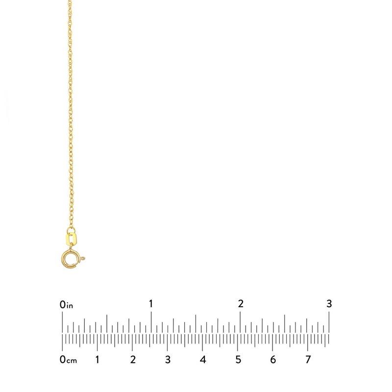 Curata 10k Yellow Gold 1.2mm Light Weight Rope Chain Necklace (Spring Ring)