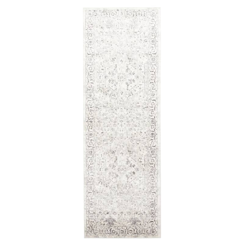 ECARPETGALLERY Machine Made Mira Grey Area Rug - Grey - 2'8 x 8'2