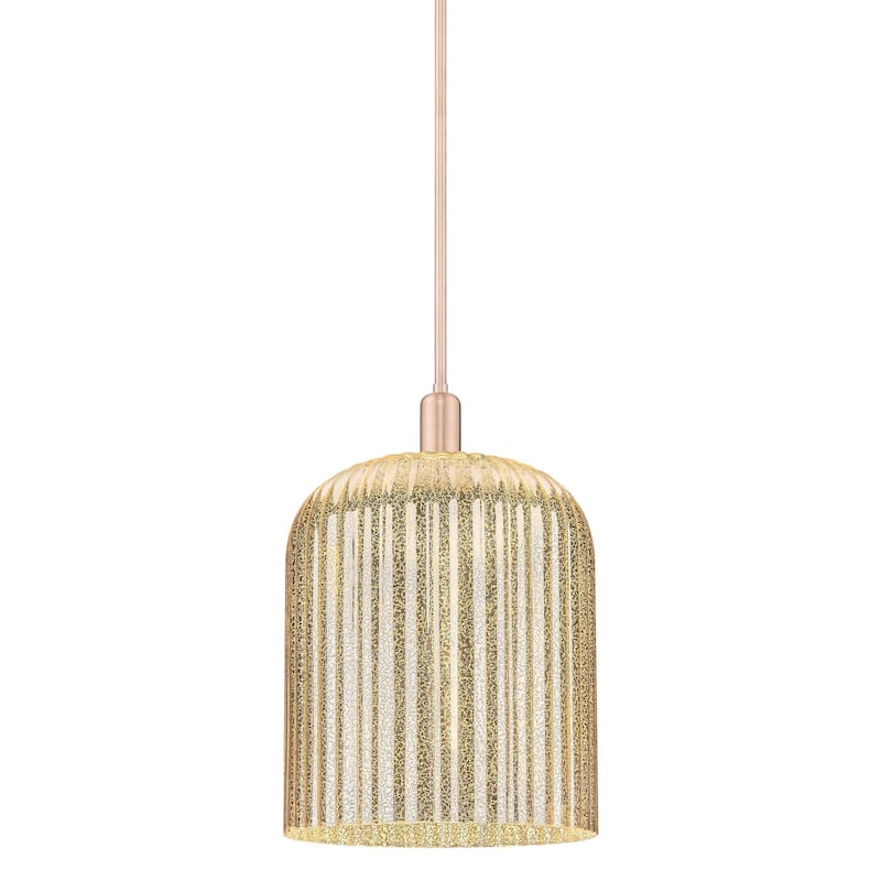 Innovations Lighting 716-1S-18-12 Bridal Veil Pendant Bridal Veil 12" - Antique Copper / Mercury