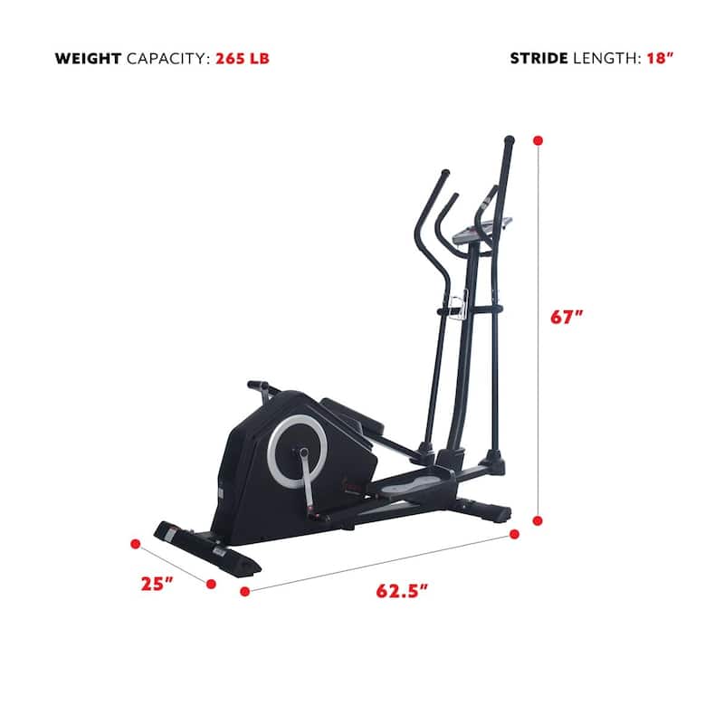 Sunny Health Fitness Programmable Cardio Elliptical Trainer