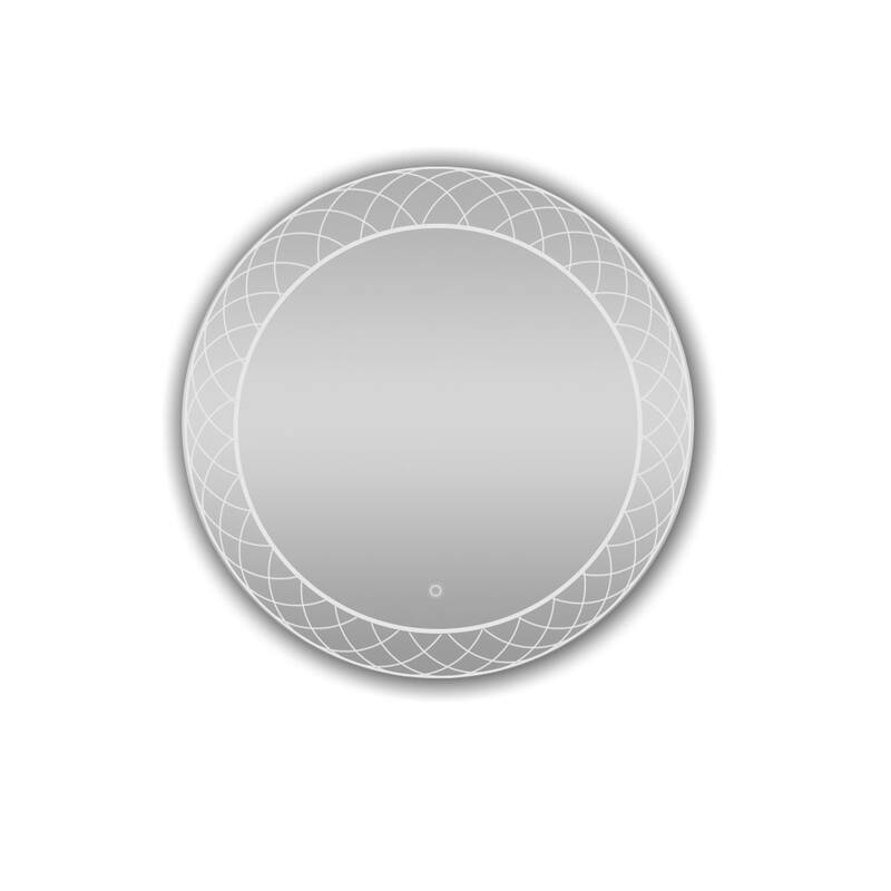 Aquadom Frost LED Lighted Bathroom Round Mirror