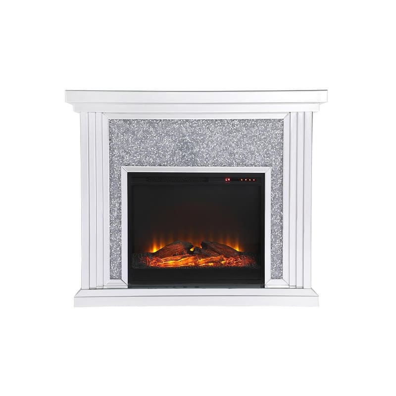 47.5 in. Crystal Mirrored Fireplace Mantle