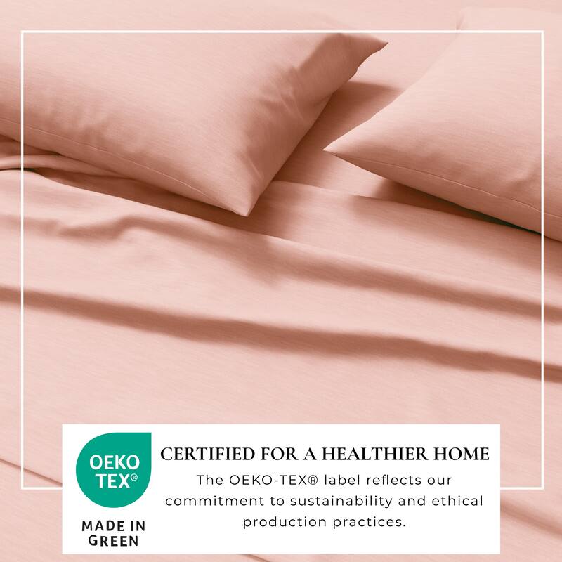 Linery & Co. Heathered Melange Cotton Jersey Knit Sheet Set