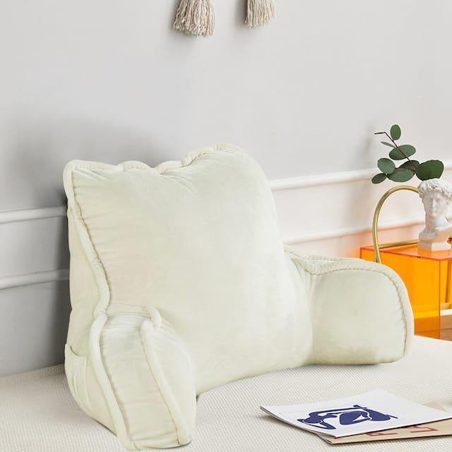 Super soft Lounger Need Assembly Bedrest Reading Pillow - Ivory
