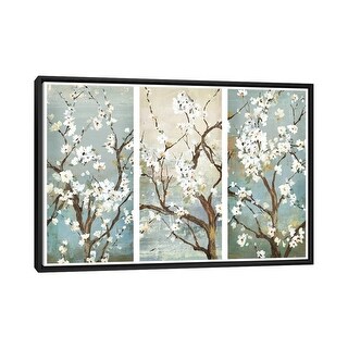iCanvas "Triptych In Bloom" by Asia Jensen Framed Canvas Print - Bed ...