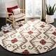 preview thumbnail 119 of 147, SAFAVIEH Handmade Wyndham Zvonka Modern Wool Rug 7' Round - Ivory/Brown - Round