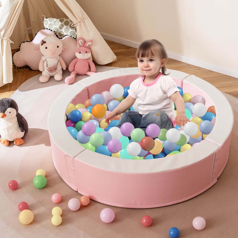 Costway 44.5" x 10" Baby Ball Pit Detachable Foam Ball Pit with 50