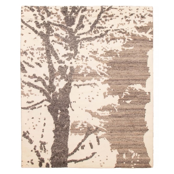 slide 2 of 9, ECARPETGALLERY Hand-knotted Tangier Cream Wool Rug - 8'2 x 10'0 Cream - 8'2 x 10'0