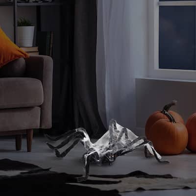 Animated Walking Spider with Lights and Sound Halloween Decoration - 24"