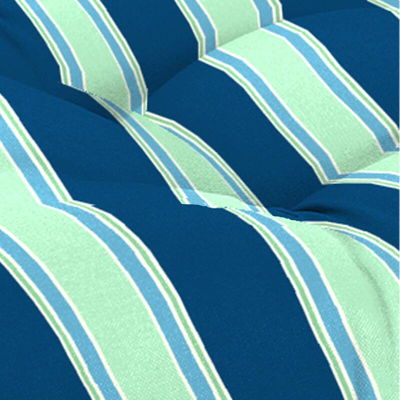 43" x 19" Outdoor Wicker Bench Cushion with Ties - 19'' L x 43'' W x 3'' H