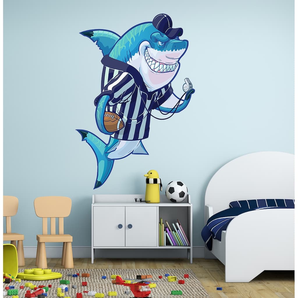 Referee Shark Decal, Referee Shark Sticker, Referee Shark Wall Decor