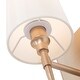 preview thumbnail 6 of 7, Chiry Mid-Century Modern Gold 1-Light Fabric Shade Bathroom Vanity Light - L 4.5"x W 6.5"x H 12"