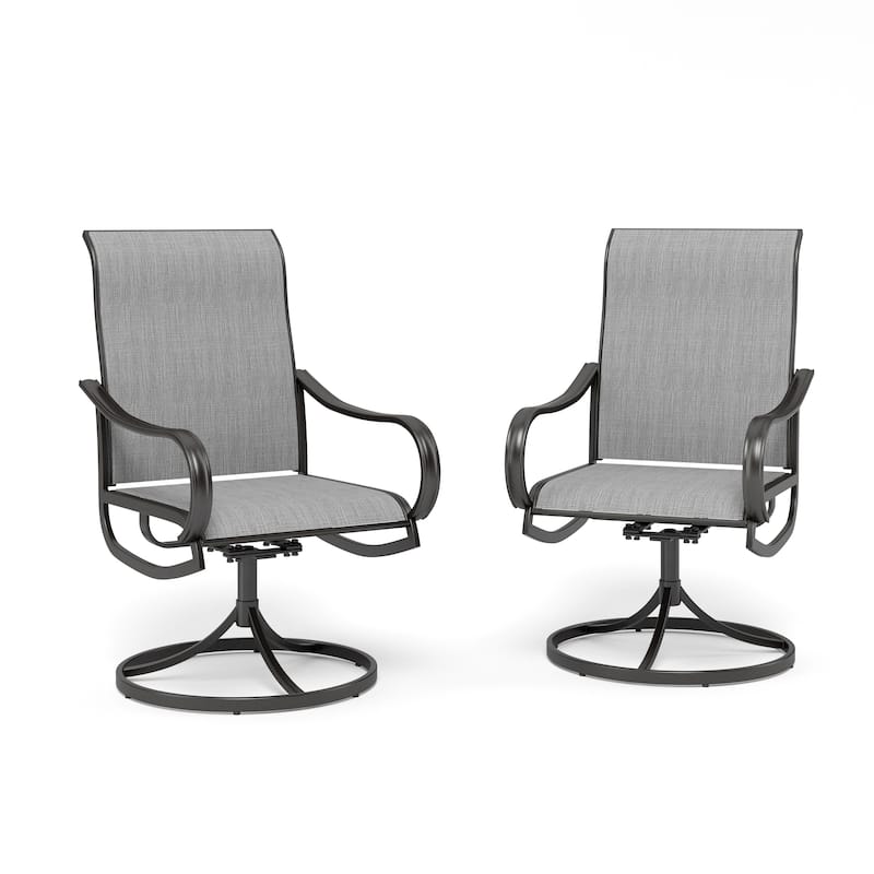 MAISON ARTS Swivel and Rocker Patio Bistro Dining Chair