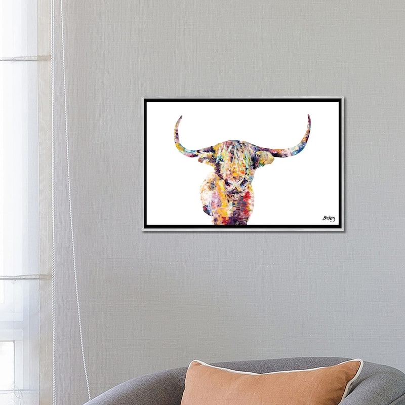iCanvas "Highland Cow" by Becksy Framed