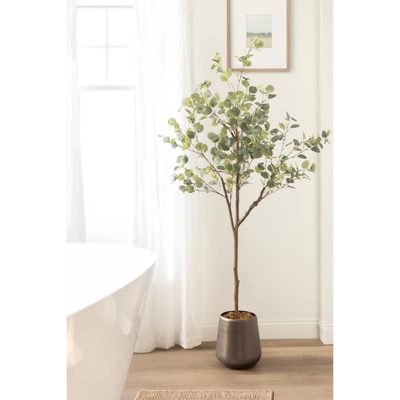 Kate and Laurel Eudora Faux Eucalyptus Tree
