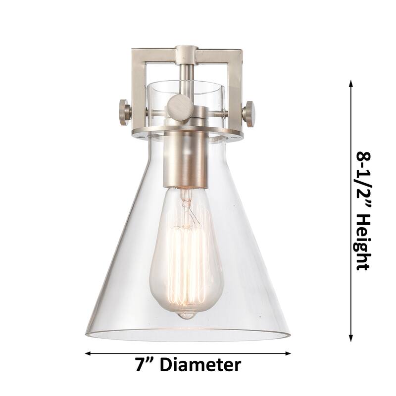 Innovations Lighting Newton Cone - 3 Light 7" Wall-Mounted Bath Vanity Light