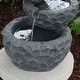 preview thumbnail 5 of 9, 3-Tier Chiseled Basin Solar Outdoor Water Fountain with Battery - 17"